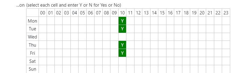 Repeat options