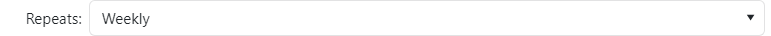 Repeats dropdown