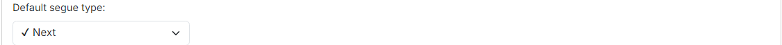 Default segue type