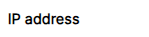 IP address