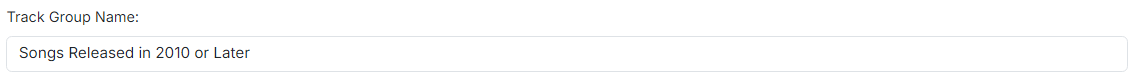 Track Group Name