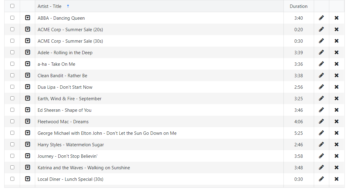 Track list