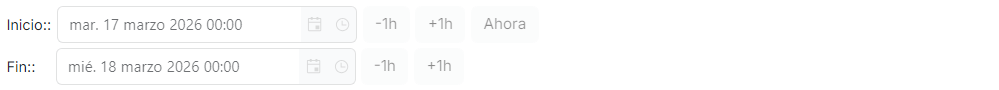 Rango de fechas
