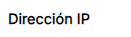 Dirección IP