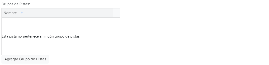 Grupos de Pistas