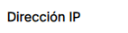 Dirección IP