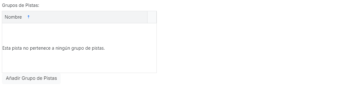 Grupos de Pistas