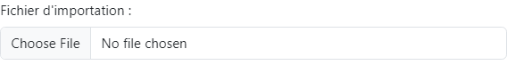 Fichier d'importation