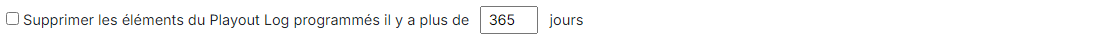 Supprimer les éléments du Playout Log