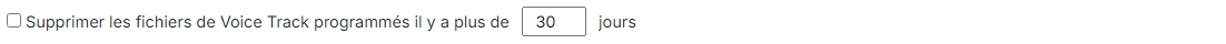 Supprimer les fichiers de Voice Track