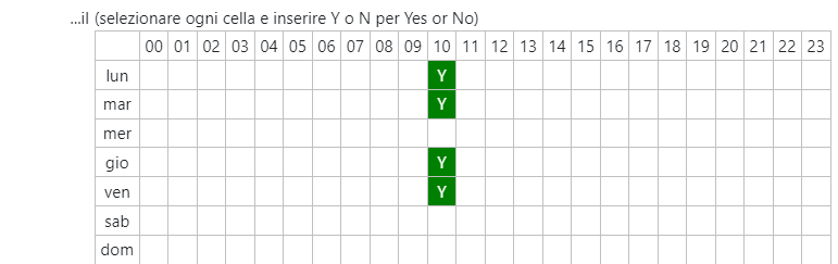 Opzioni di ripetizione