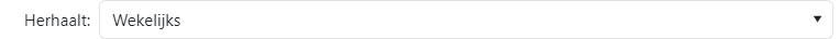 Dropdown Herhaalt