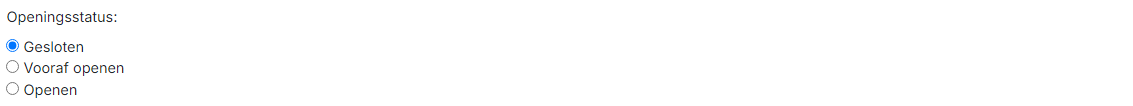 Openingsstatus