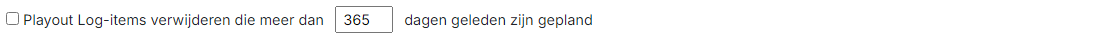Playout Log-items verwijderen