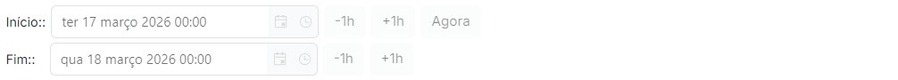 Intervalo de datas