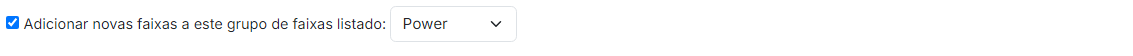 Adicionar novas faixas ao grupo de faixas