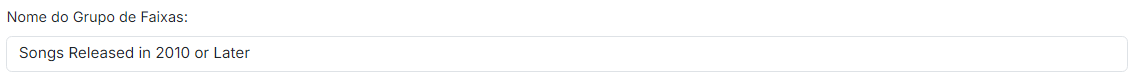 Nome do Grupo de Faixas