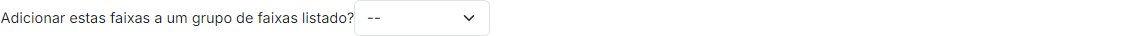 Adicionar ao grupo de faixas listado