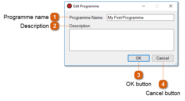 Add/Edit Programme Window