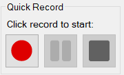 9. Quick Record controls