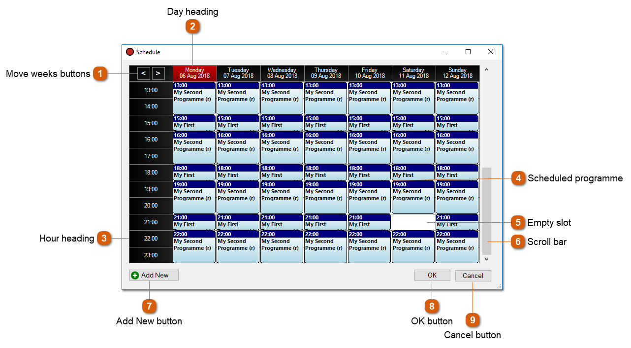 Schedule Window