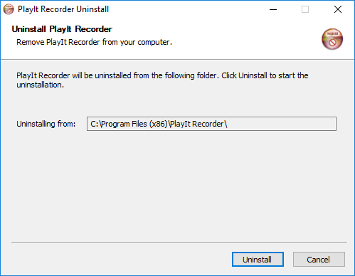 Uninstall dialog