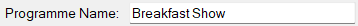 Programme Name
