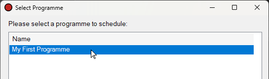 Select programme