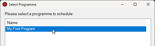 Select program