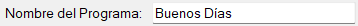 Nombre del Programa