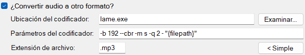 Convert Audio Advanced