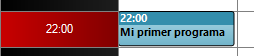Área del elemento programado