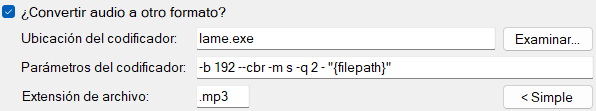 Convert Audio Advanced
