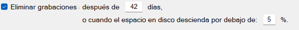 Eliminar grabaciones