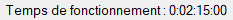 Temps de fonctionnement
