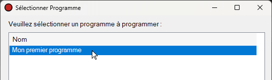 Sélectionner un programme
