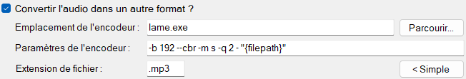 Convert Audio Advanced
