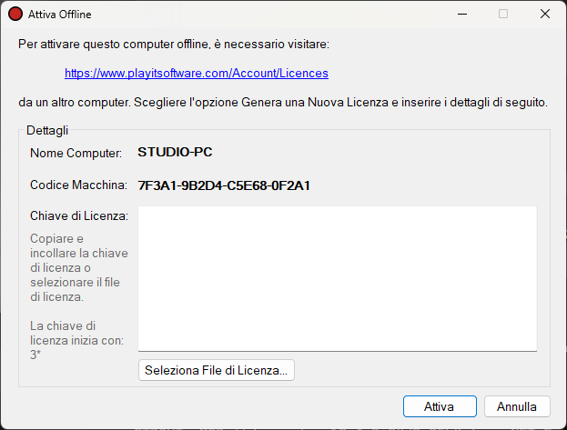 Finestra Attiva Offline