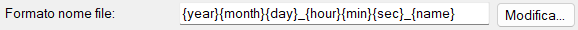Formato nome file