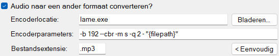 Convert Audio Advanced
