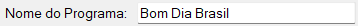 Nome do Programa