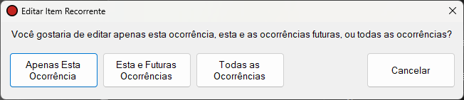Janela Editar Item Recorrente