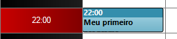 Área do item agendado