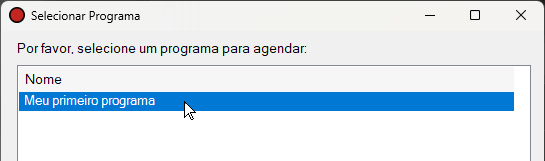 Selecionar programa