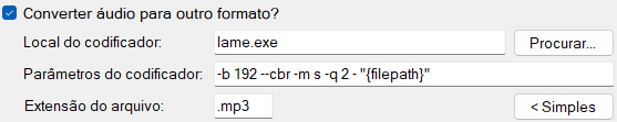 Convert Audio Advanced