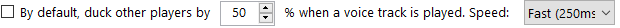 3. Voice track volume ducking
