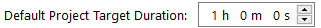 4. Default Project Target Duration