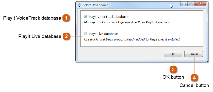 Select Data Source Window