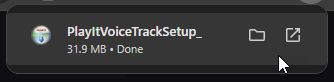 Downloaded installer