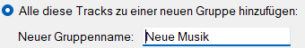 Zu neuer Gruppe hinzufügen